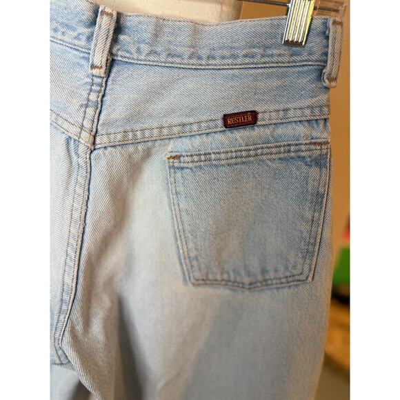 Rustler Vintage Relaxed Fit Distressed Straight Leg Jeans Juniors Size 14 - Picture 4 of 4